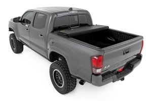 Toyota Tacoma Hard Tri-Fold Flip Up Bed Cover - Rough Country - Third-Generation - '16-'23